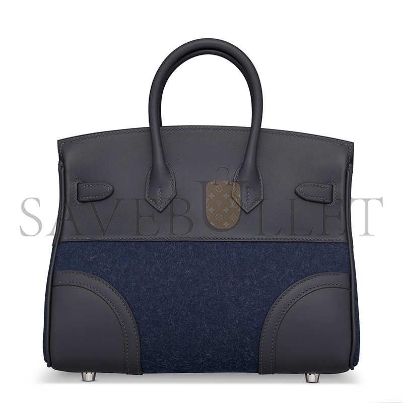 H**me5 master birkin 25 go team bleu nuit swift bag (25*20*13cm)